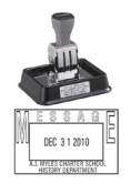 N90 - Xstamper 8-Year 2-Color Die-Plate Date Stamp<br>1-3/16" x 1-15/16"
