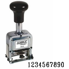 Number Stamp Size:1/10-Band<br>Metal Self-Inking Automatic