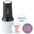 F16 - F16 - Quick Dry Large Inspection Stamp - 5/8" diameter
