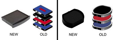 SHACHIHATA Xstamper Classix Replacement Ink Pad - Red & Blue For P40 & 40330 Self-Inking Stamps - View #10