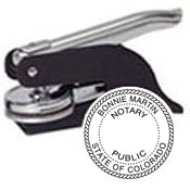 E11-Colorado Notary Pocket Embosser<br>1-1/2" Diameter