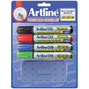 Dry Safe 2.-5.mm Chisel 4pk<br>Whiteboard Markers with Eraser<br>EK-519 (Assorted)