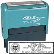EP12-Arizona Notary<br>ClassiX ECO Self-Inking Stamp<br>5/8" x 2-7/16"