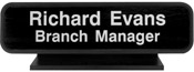 KN20 - Designer Desk Sign - (BLACK) Frame<br>2" x 8"