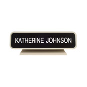 K21 - K21 - Designer Desk Sign - (ALMOND) Frame<br>2" x 8"