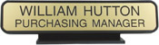 KN24- Designer Desk Sign - (BLACK) Frame<br>2" x 10"