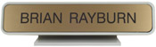 KN26 - Designer Desk Sign - (GRAY) Frame<br>2" x 10"
