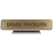 K26 - K26 - Designer Desk Sign - (GRAY) Frame<br>2" x 10"