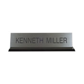 K41 - Acrylic Base Desk Sign - (BLACK) Frame<br>2" x 8"