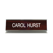 K51 - K51 - Pedestal Aluminum Desk Sign - (SILVER) Frame<br>2" x 8"