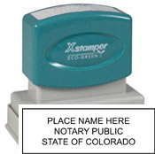 N11<br>Colorado Notary<br>Xstamper Pre-Inked Stamp<br>11/16" x 1-15/16"