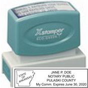 N14-Arkansas Notary<br>Xstamper Pre-Inked Stamp<br>5/8" x 2-7/16"