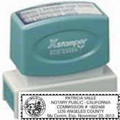 N14-California Notary<br>Xstamper Pre-Inked Stamp<br>5/8" x 2-7/16"