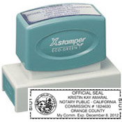 N18-California Notary<br>Xstamper Pre-Inked Stamp<br>15/16" x 2-13/16"