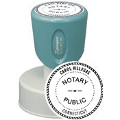 N53-Connecticut Notary<br>Round Stamp<br>1-9/16" Diameter