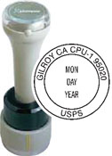 N95-812 - Round Date Stamp with Vertical Date Format