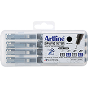 Drawing System Pens 4PK<br>0.1mm, 0.3mm, 0.5mm, 0.7mm<br>EK-230