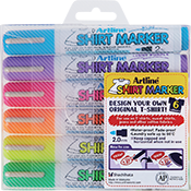 EKT-2PACKS - EKT-2
(ASSORTED)
T-Shirt Markers
2.0mm Writing Width