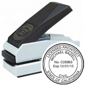 E17-816 - Plastic Desk Embosser<br>1-1/2" Diameter